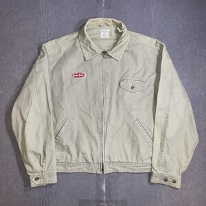 Vintage Gap Jacket Mens Large Work Canvas Shortys Doh Doh Patch Skater‎ Beige